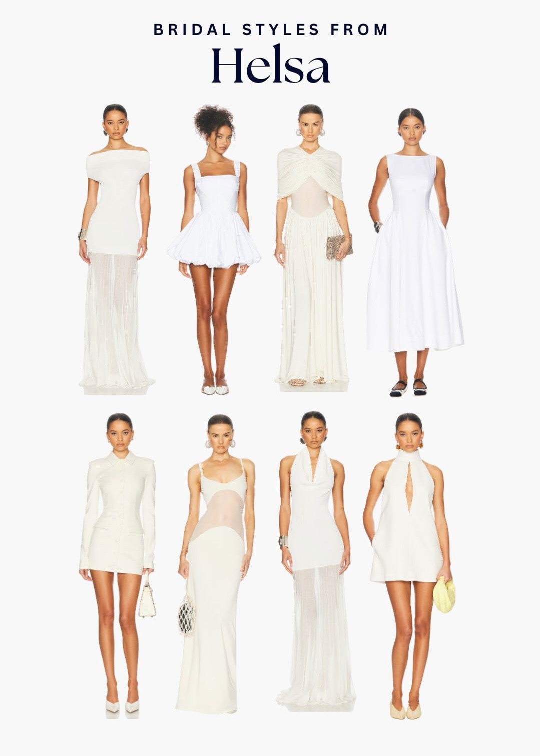 bridal styles from Helsa | minimal + bold designs that are perfect for the bride seeking both style and comfort