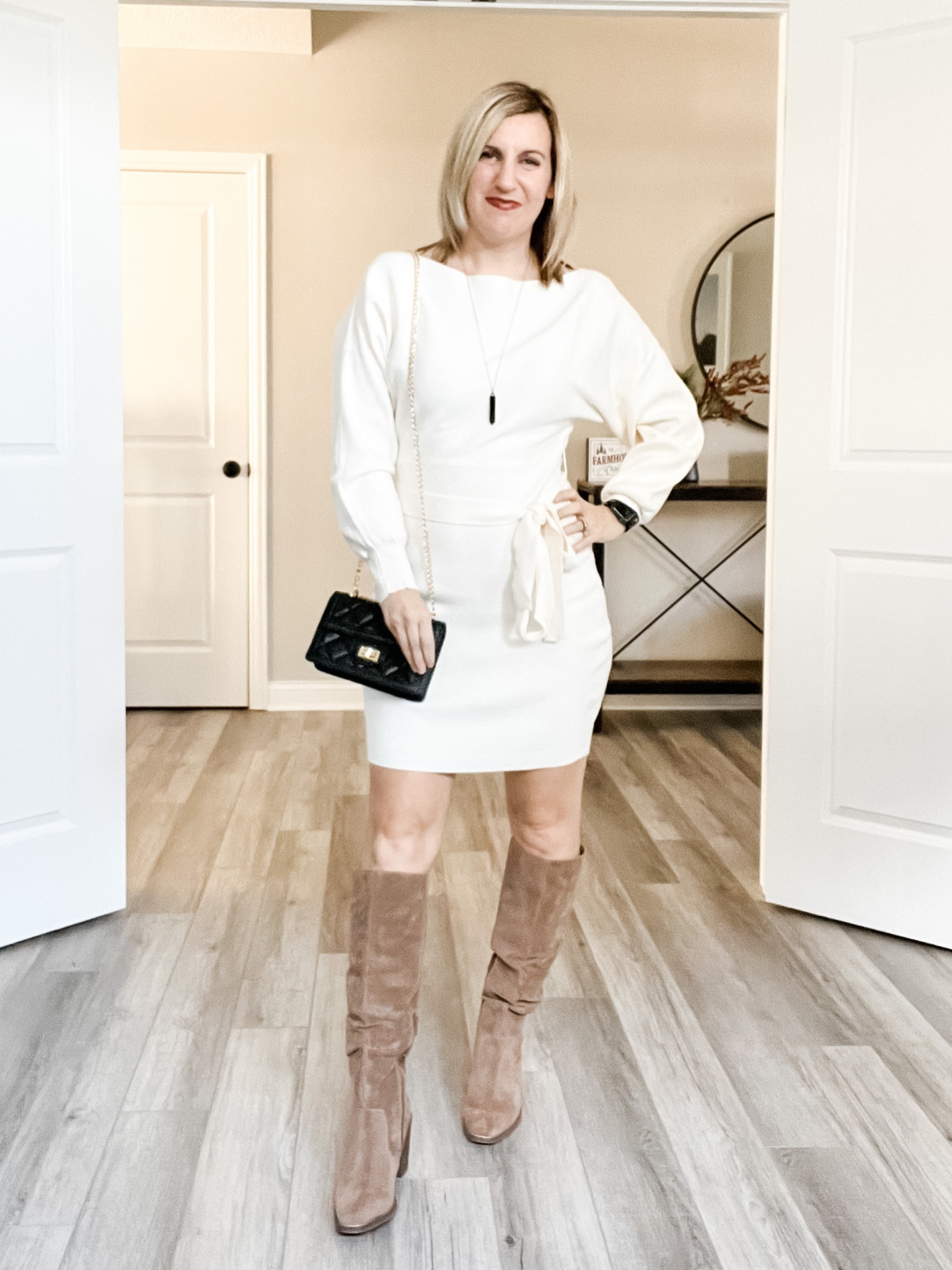 The only sweater dress you need this winter.
Christmas dress, winter outfit, knee high boots, holiday dress

#LTKHoliday #LTKSeasonal #LTKunder50