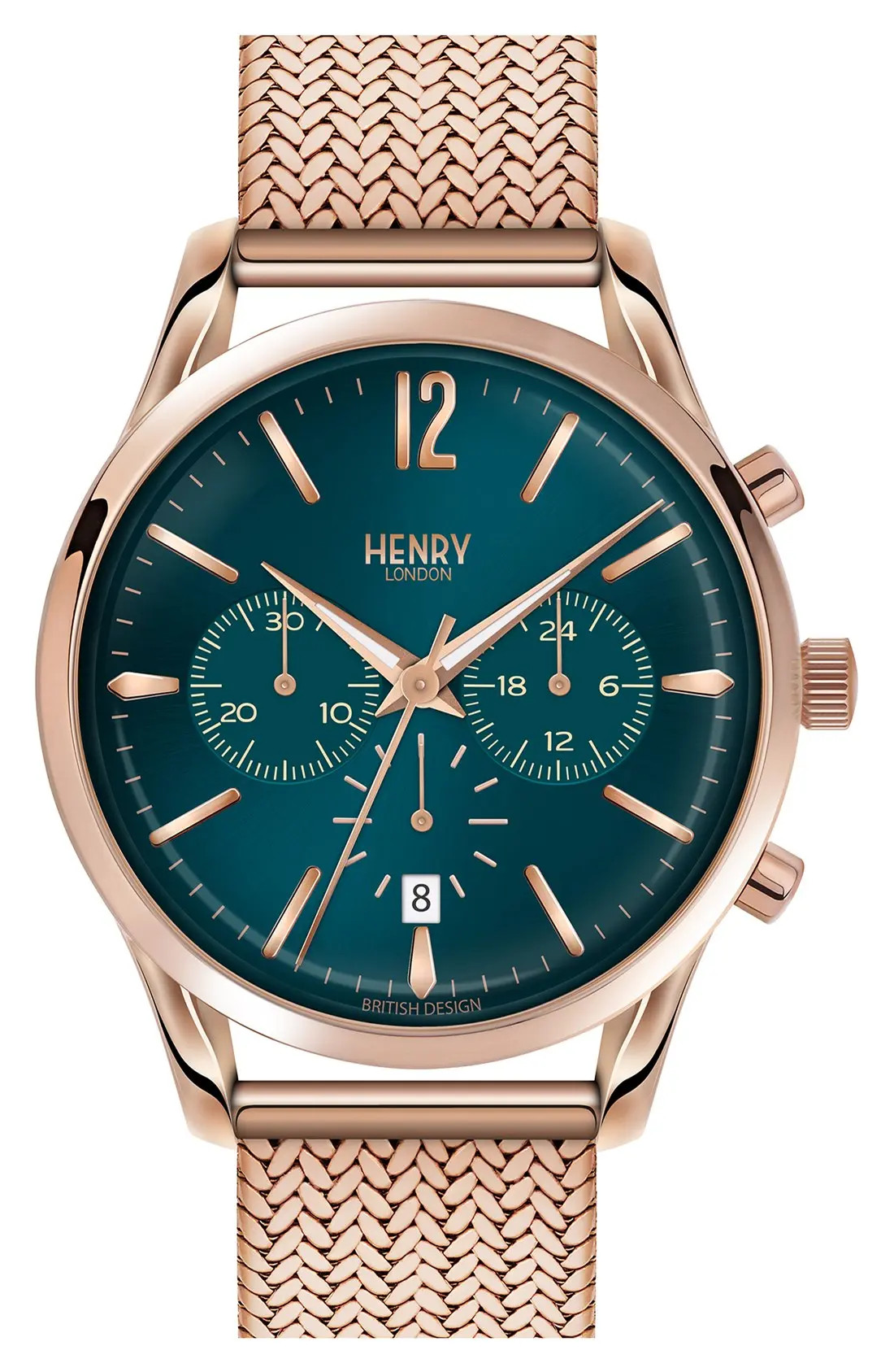 Women's Henry London 'Stratford' Chronograph Mesh Strap Watch, 38Mm | Nordstrom