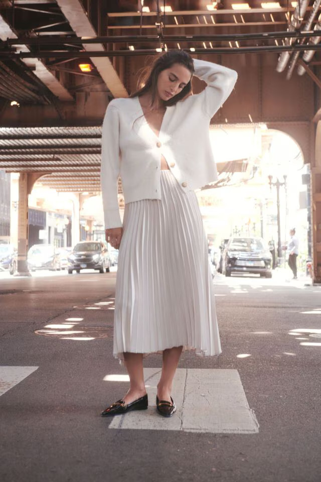 Laure Pleated Maxi Skirt | Dynamite Clothing