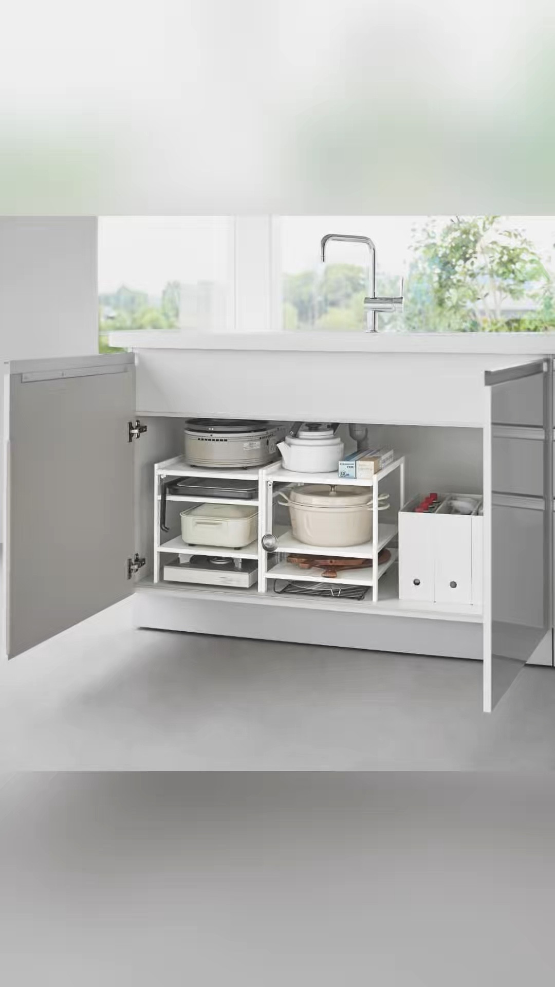 Yamazaki Three Tier Cabinet Storage
Designed in Japan with small spaces in mind.

Adjustable shelves and hooks keep your cabinet organized to your liking.

Keep cleaning tools, appliances, utensils and more stored safely while also saving space.


🔗https://bit.ly/RBHOUSEWIFE

#LTKHome