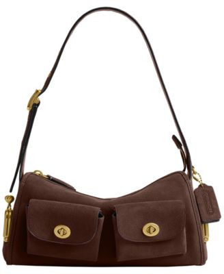 Originals Turnlock Haversack Medium Suede Shoulder Bag 27 | Macy's