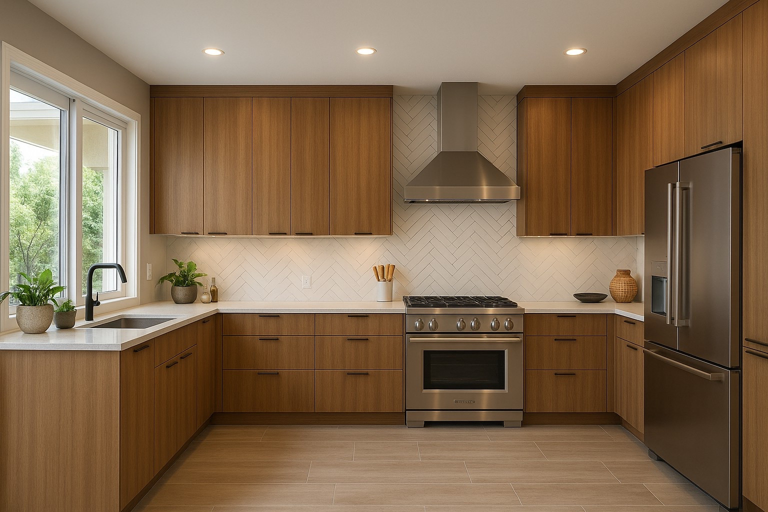 Modern kitchen 
Clean lines 
Minimalistic Kitchen 
Appliances 
European Cabinet Style 

#LTKHome #LTKSaleAlert #LTKStyleTip