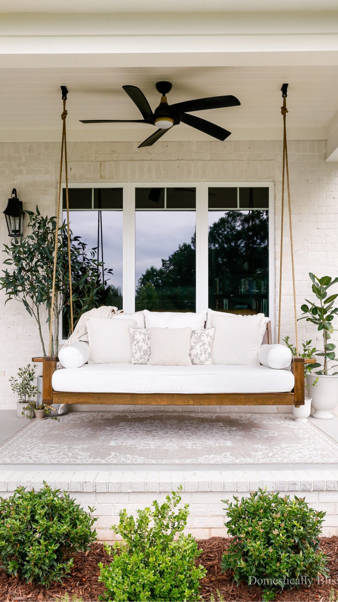 This is part 3 of our Front Porch Makeover, and it might be the best addition yet, with a bed swing big enough for all four of us.

See details:
https://domesticallyblissful.com/front-porch-makeover-part-3/

#LTKHome #LTKvlog #LTKmomlife