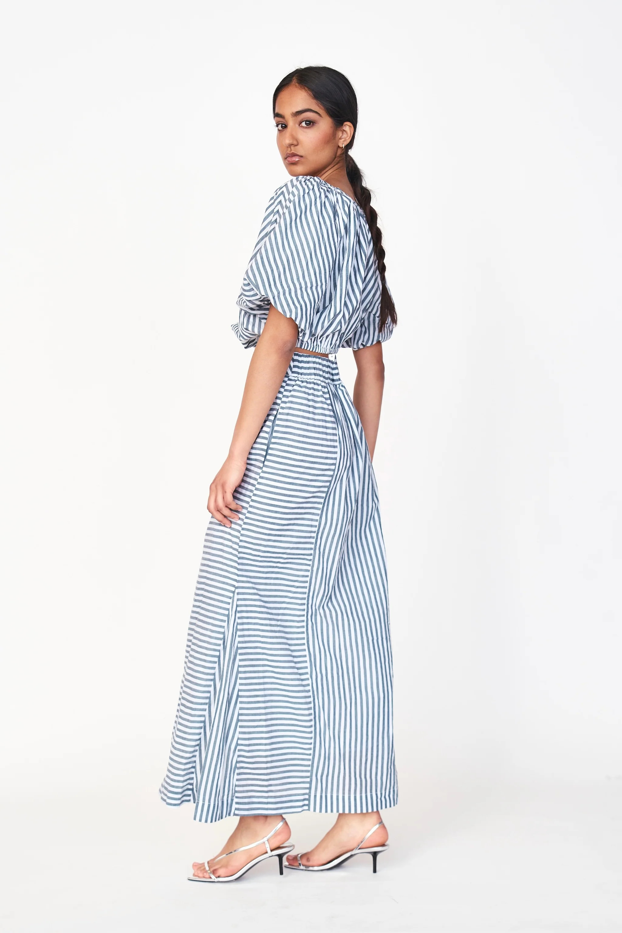 Praiano Skirt in Ocean Stripe | MIRTH