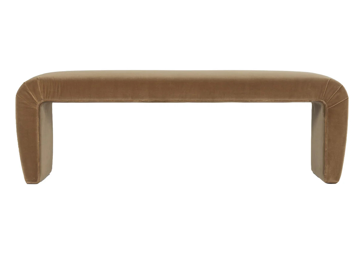 PHOEBE BENCH | Giorgio Suede | Alice Lane Home Collection