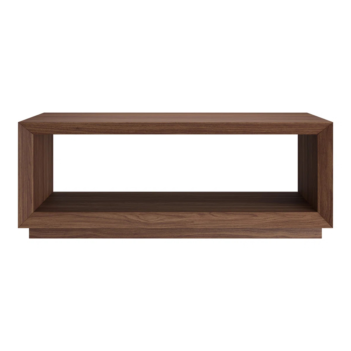 47.5" Wide Coffee Table with Open Lower Shelf \u2014 Satin Walnut Scandinavian MDF Center Table f... | Wayfair North America