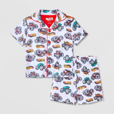Toddler Boys' 2pc Hot Wheels Coat Pajama Set - Gray 3T | Target