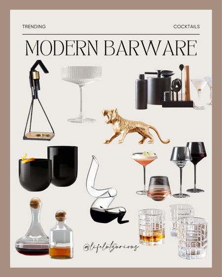 Modern Barware - Hosting Essentials - Bar cart favorites 

#LTKhome