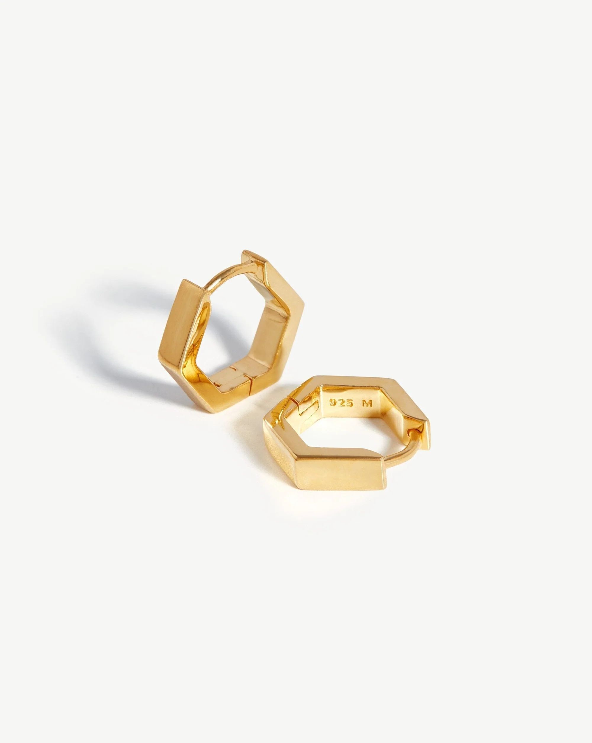 Chubby Hex Huggies | 18ct Gold Plated Vermeil | Missoma