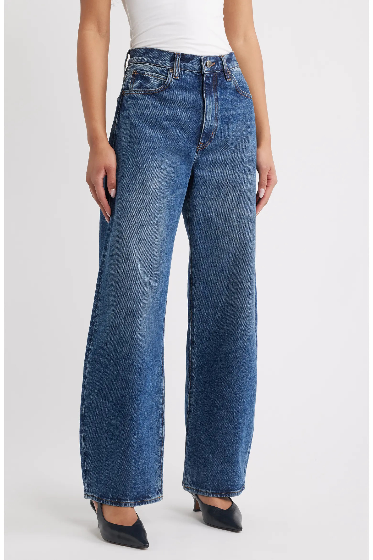 The Bow High Waist Barrel Jeans (Women) | Nordstrom | Nordstrom