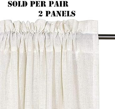 H.VERSAILTEX Linen Curtains Light Filtering Privacy Protecting Panels Premium Soft Rich Material ... | Amazon (US)
