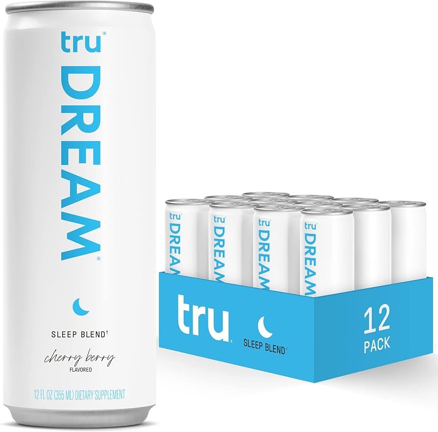 Tru Dream Sparkling Water, Calm Blend Drinks with Liquid Melatonin, GABA, and 5HTP, Cherry Berry ... | Amazon (US)