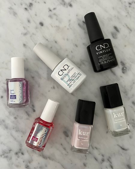 A few of my natural looking clean girl aesthetic nail secrets 💫 nail brighteners that neutralize and add tints to your nails or over polishes, nail concealers that give the perfect milky white and pink mani (imo) a fast drying glossy top coat and a favorite of mine, the RescueRxx keratin nail care treatment (there’s a smaller pen size version of it linked below for half the price)

#LTKbeauty #LTKsalealert #LTKfindsunder50