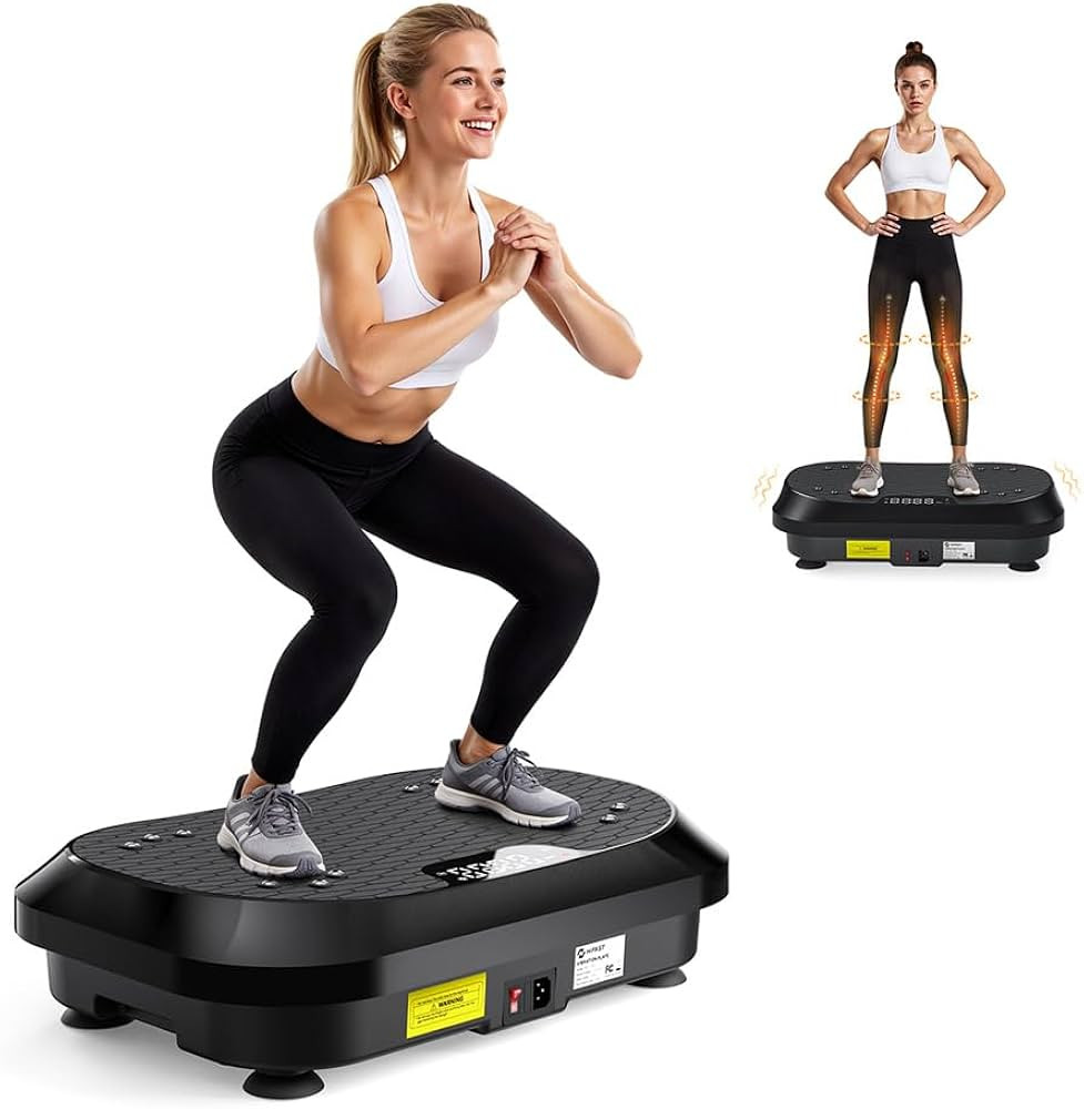 Vibration Plate Exercise Machine, Vibrating plate for lymphatic drainage Weight Loss with 200 Pow... | Amazon (US)