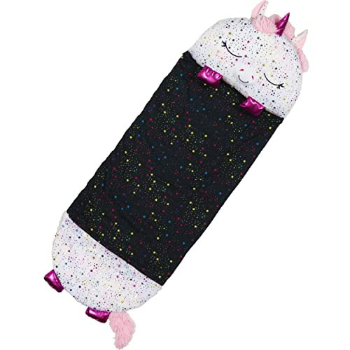 Happy Nappers Pillow & Sleepy Sack- Comfy, Cozy, Compact, Super Soft, Warm, All Season, Sleeping Bag with Pillow- Medium 54” x 20”, Shimmer Unicorn | Amazon (US)