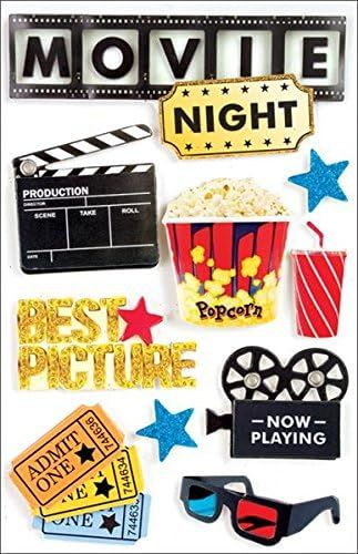 Paper House Productions STDM-0015E 3D Sticker, Movie Night | Amazon (US)