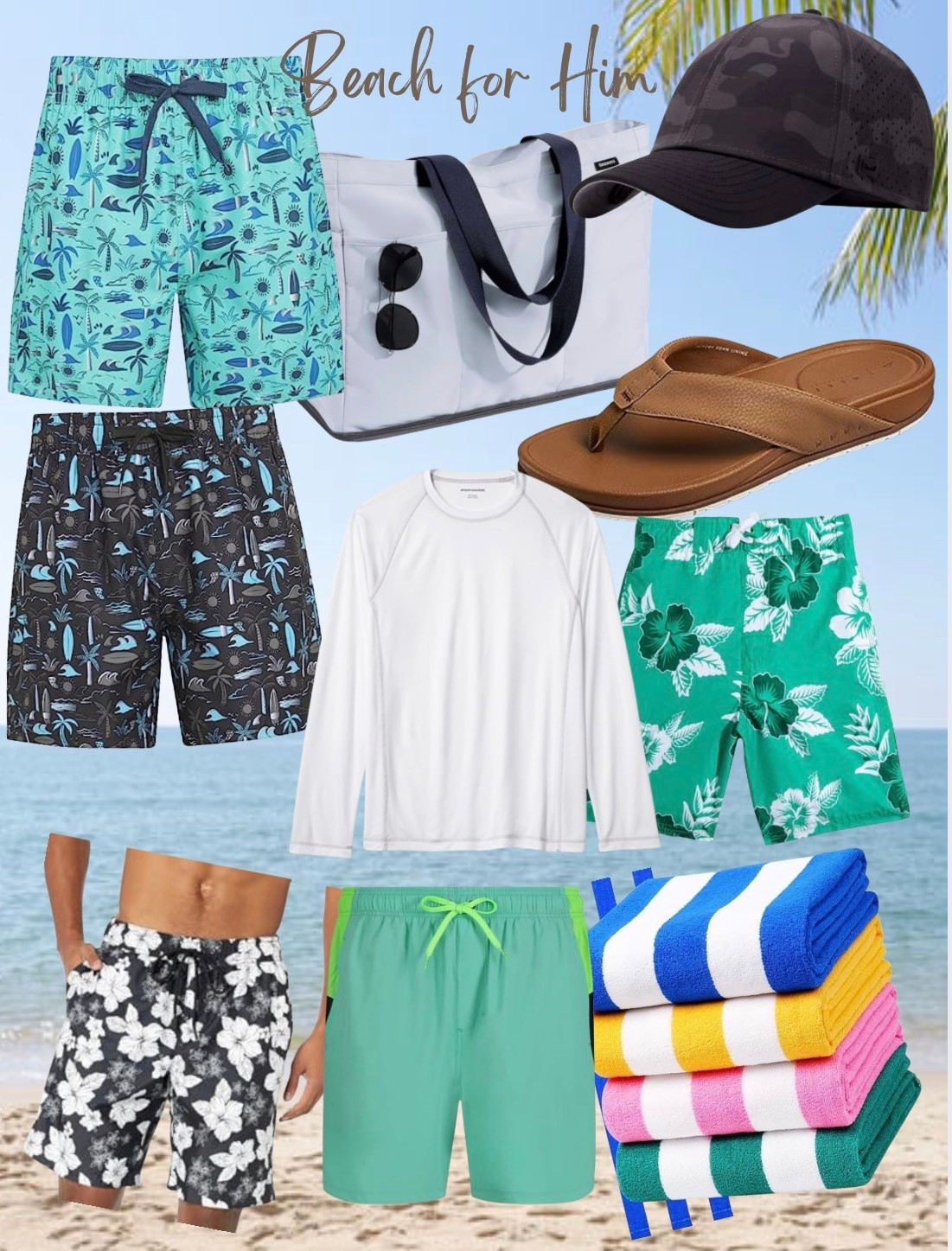 Beach days, but make it effortless ☀️🌊
Everything he needs—cool, comfortable, and ready from sunrise swims to sunset drinks. Whether he’s into bold prints or classic neutrals, this lineup covers every vibe. Just add sunscreen and you’re set. 🏖️
#LTKMens #BeachStyle #MensVacationStyle #SummerStyleForHim #BeachEssentials 

#LTKSwim #LTKTravel #LTKMens
