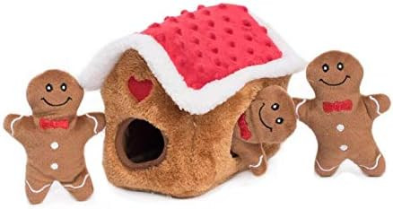 Pet Supplies : ZippyPaws Interactive Squeaky Hide and Seek Plush Dog Toy - Gingerbread House : Am... | Amazon (US)