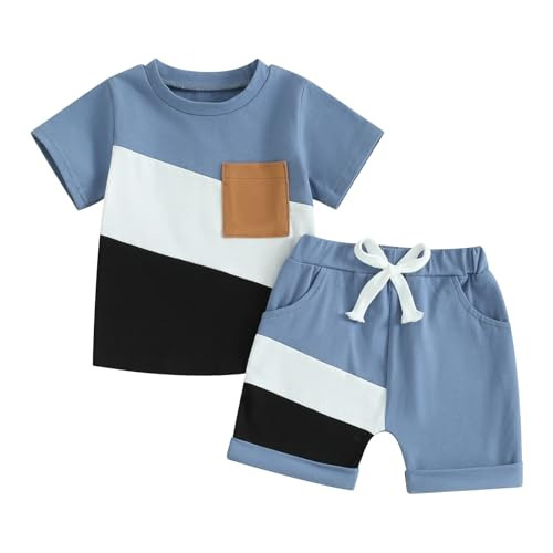 4th of July Baby Boy Outfit USA Flag Short Sleeve Shirt Elastic Shorts 2Pcs Toddler Boys Fourth o... | Amazon (US)