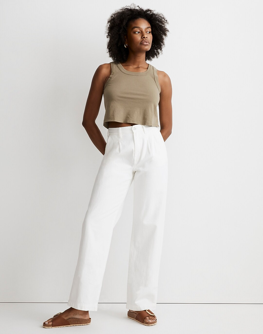 Softfade Cotton Boxy-Crop Tank | Madewell