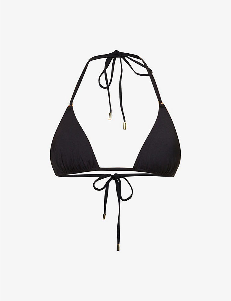 Hanalei triangle recycled-nylon-blend bikini top | Selfridges