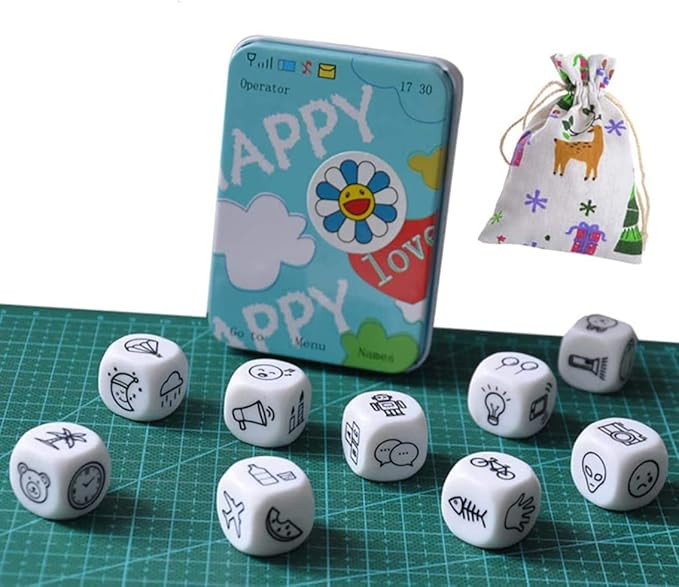 DIY Happy Story Dice 9 Cubes Toys 54 Images Unlimited Stories Combinations Iconic Storytelling Ga... | Amazon (US)