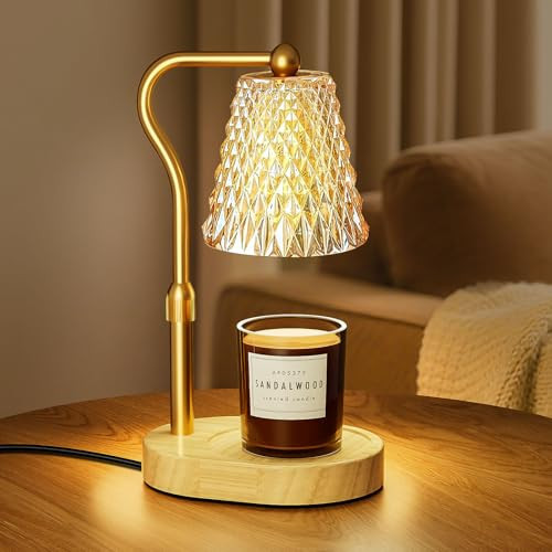 Candle Warmer Lamp with Timer Dimmer, Birthday Gifts for Women Mom, Height Adjustable Wax Melt Warmer for Jar Candles with 2 Bulbs, House Warming Gifts New Home Decor | Amazon (US)