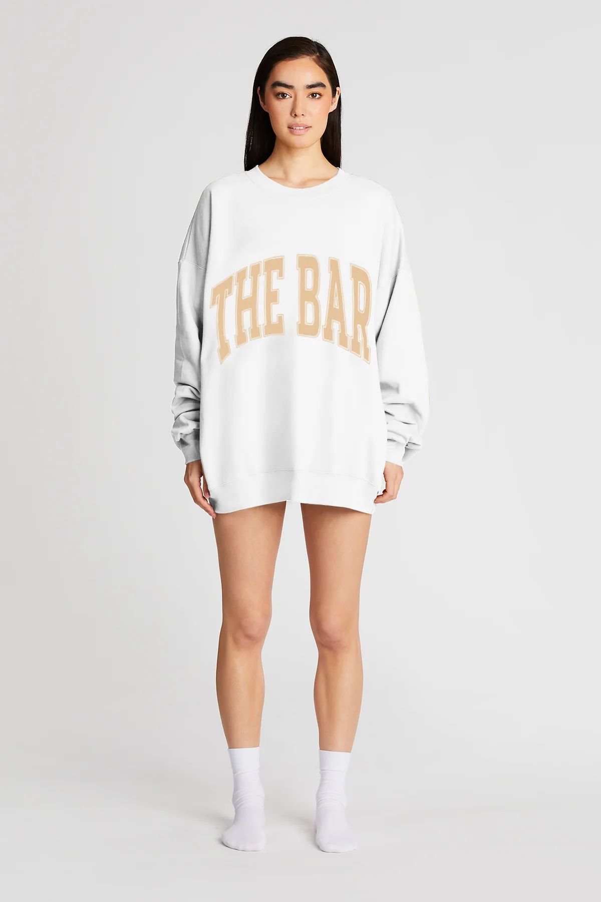 VARSITY SWEATSHIRT WHITE/TAN | The Bar