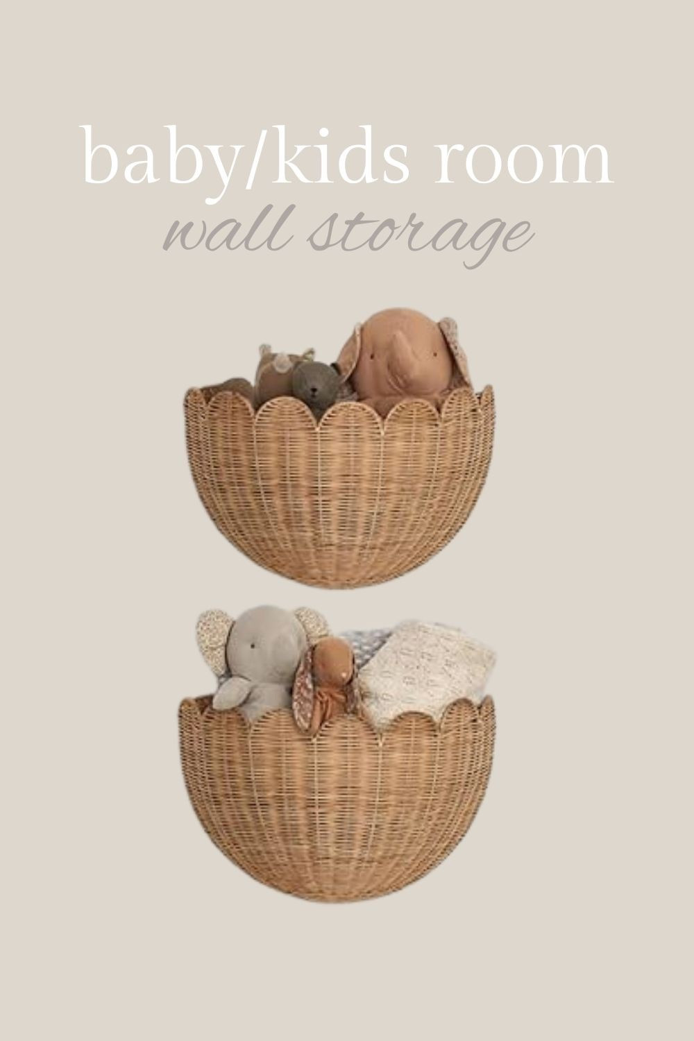 Love these cute scalloped bins to hang on the wall and use as storage in baby nurseries of kids bedroom. 

#LTKBaby #LTKHome #LTKBump