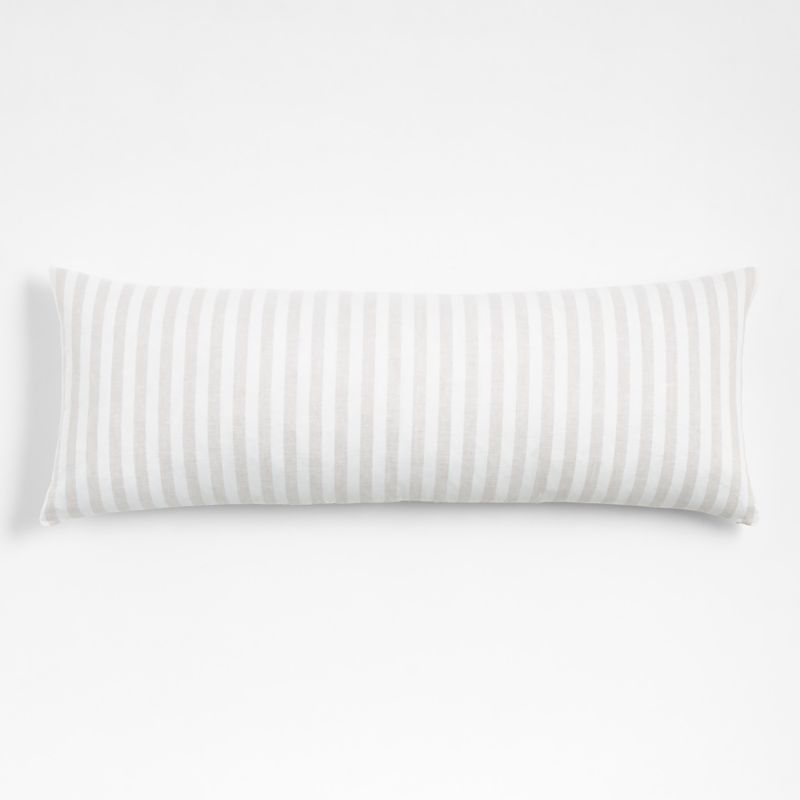 Marilla Stripe 54"x20" Decorative Body Pillow Cover by Leanne Ford + Reviews | Crate & Barrel | Crate & Barrel