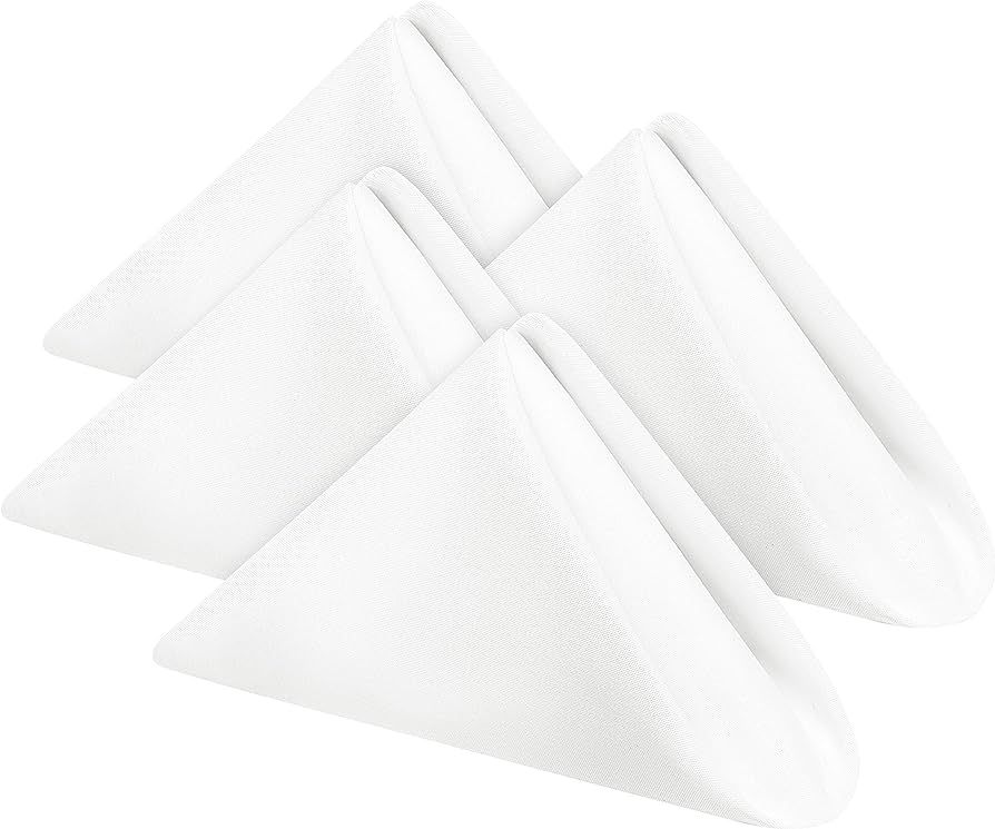 Utopia Home [24 Pack, White] Cloth Napkins 17x17 Inches, 100% Polyester Dinner Napkins with Hemme... | Amazon (US)