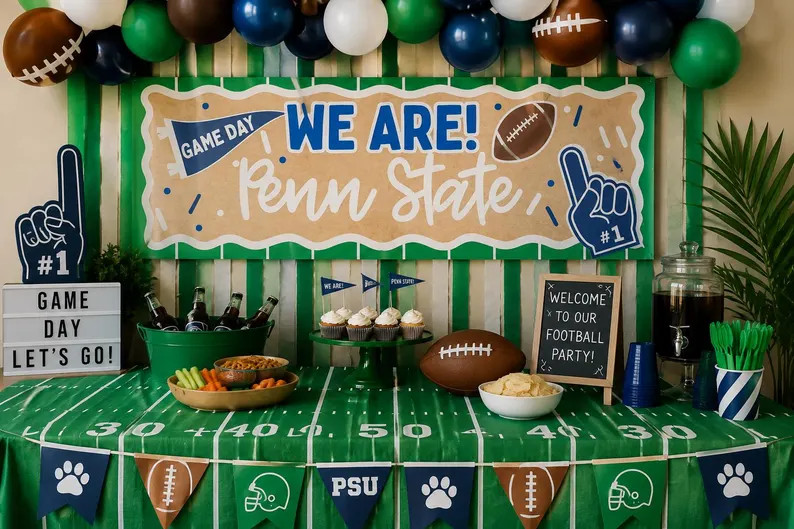 Game Day Banner | Football Party | Canva Template | Etsy (Global)