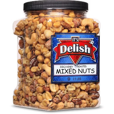 BBQ Honey Roasted Mixed Nuts by It's Delish, 2.5 LBS Jumbo Container | Target