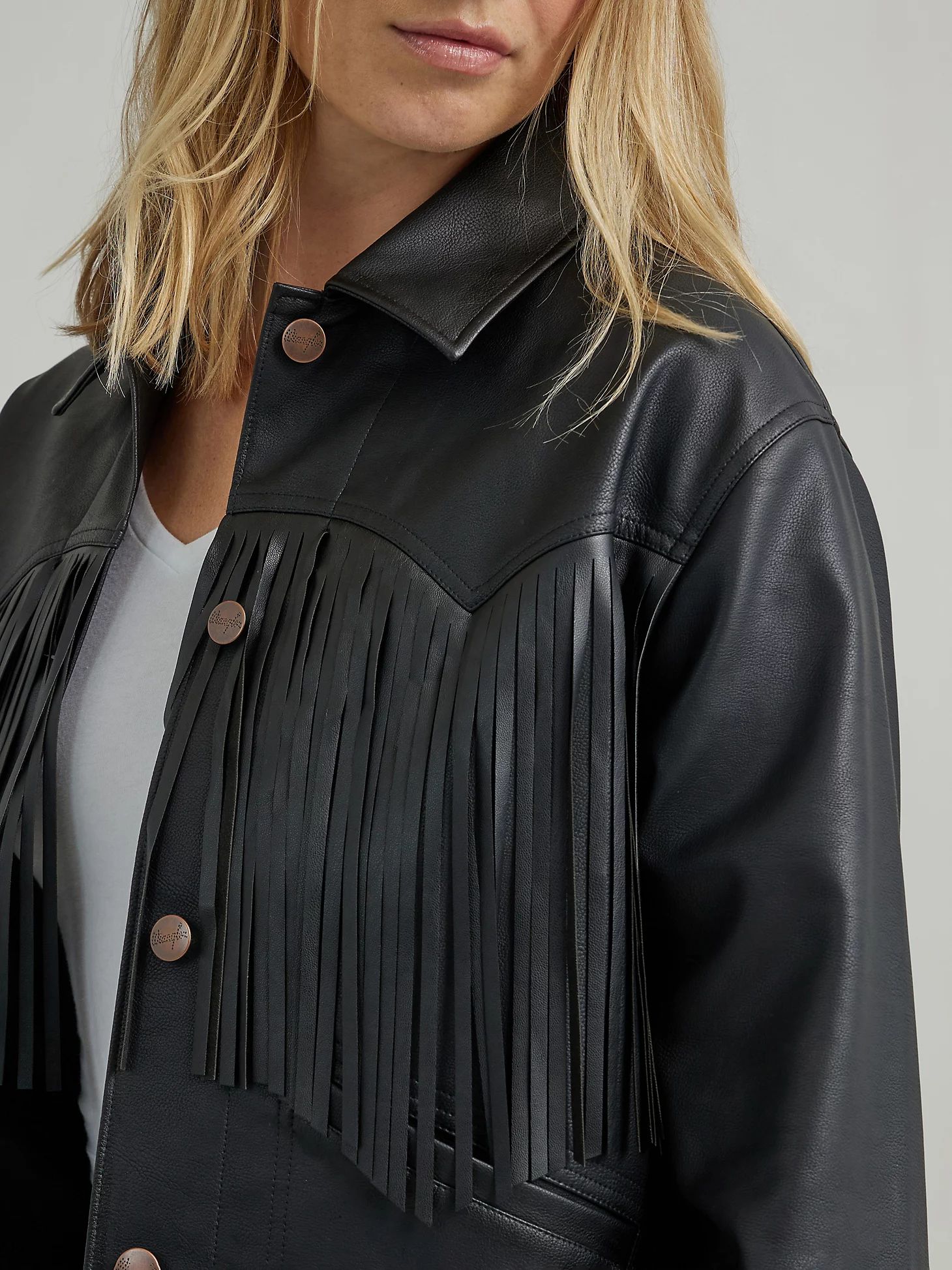 Women's Oversized Fringe Jacket in Black | Wrangler