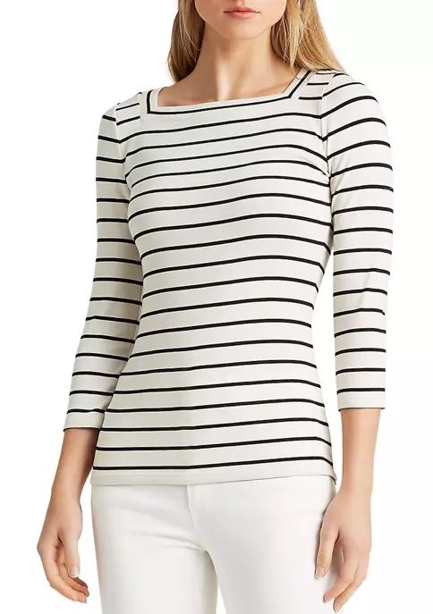 Striped Cotton-Blend Top | Belk