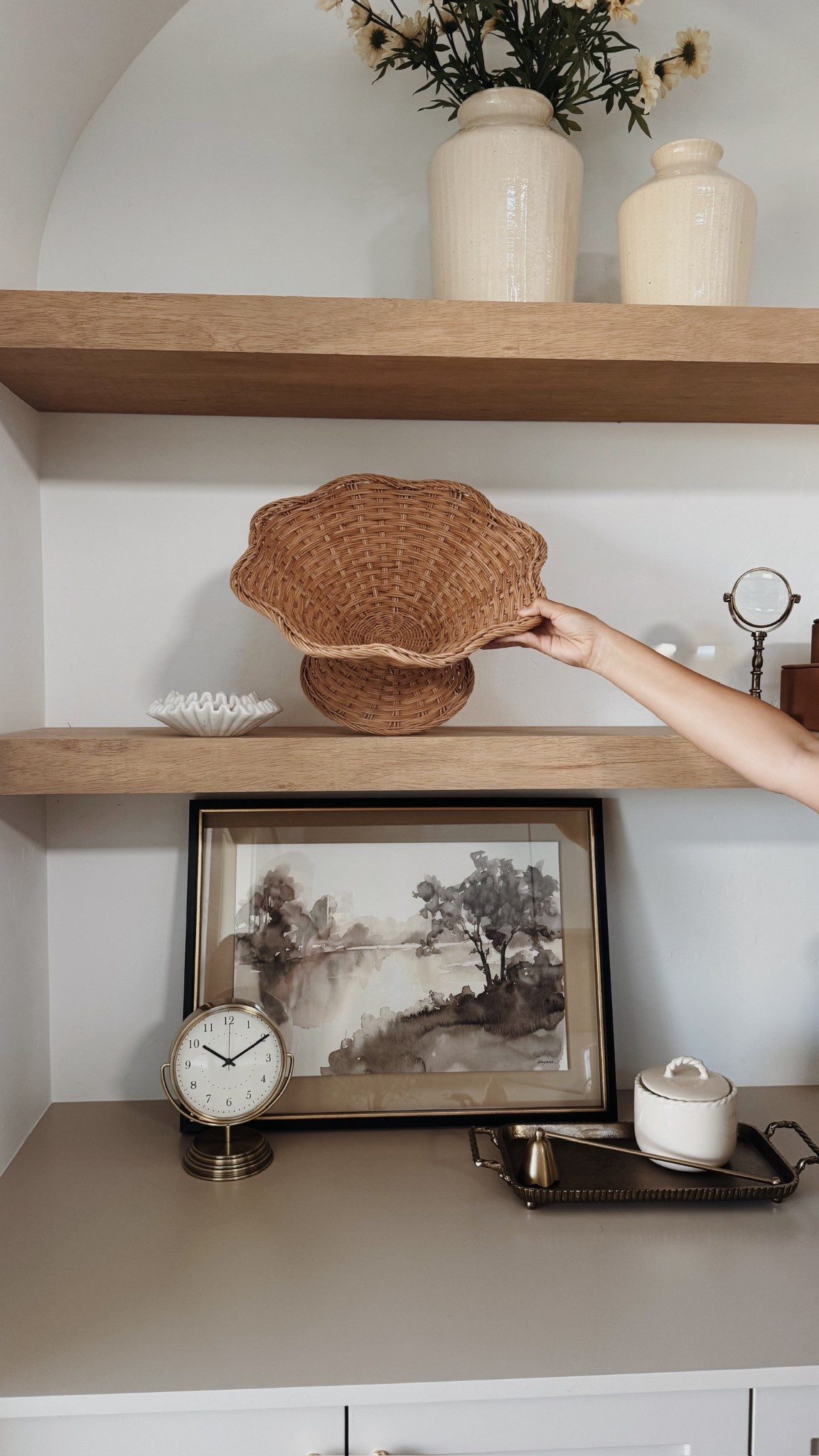 This woven scalloped bowl 😍 when I tell you it's 10x better in person, I mean it! On sale today! 

#LTKFindsUnder50 #LTKHome #LTKSaleAlert