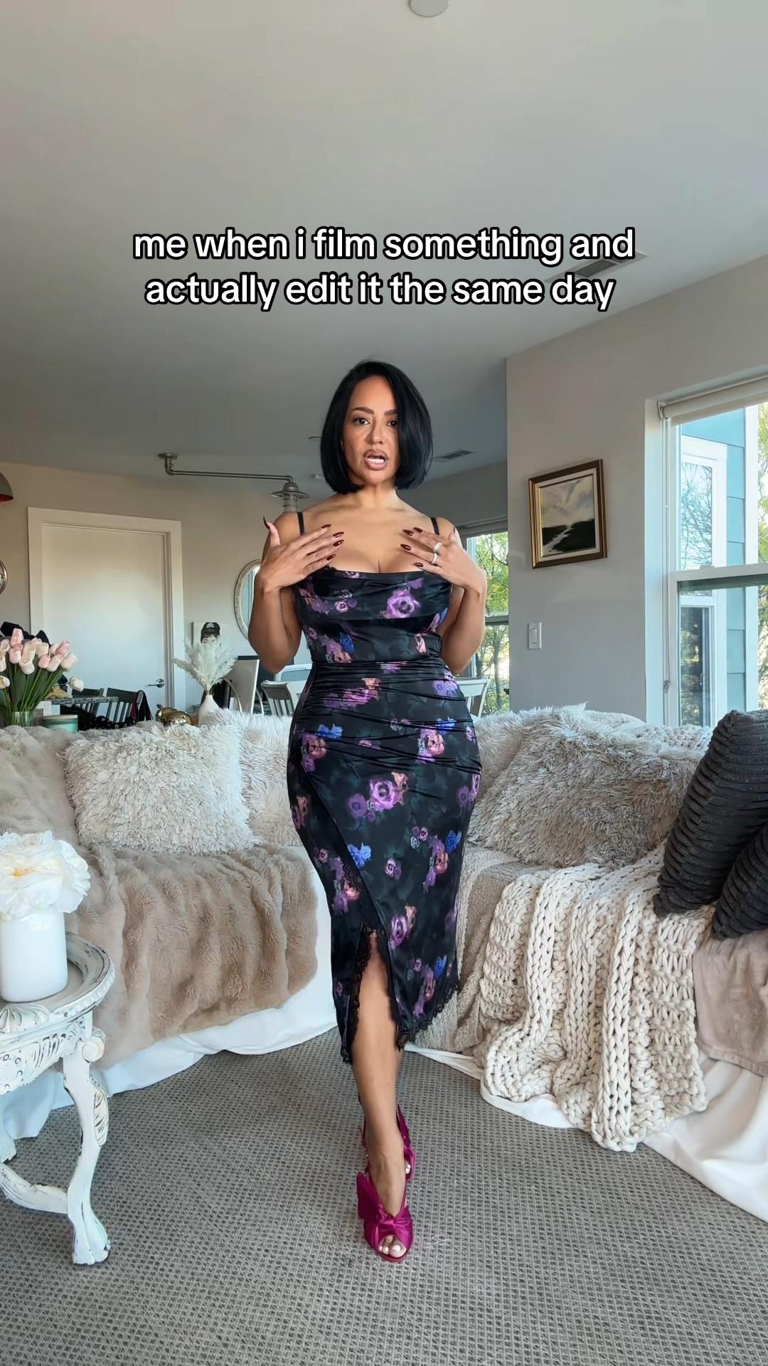 Content creators be like 💁🏽‍♀️😂🎀

Save on this built in shapewear dress from Popilush with heyrissyrozay at checkout 

Sizing ⬇️

5’3 
Size 8 / Medium
Bust: 34DDD
Waist: 28”
Hips: 43”
Wearing Size Medium 

cocktail dress, wedding guest dress, midi dress, date night outfit 

#LTKStyleTip #LTKMidsize #LTKOver40