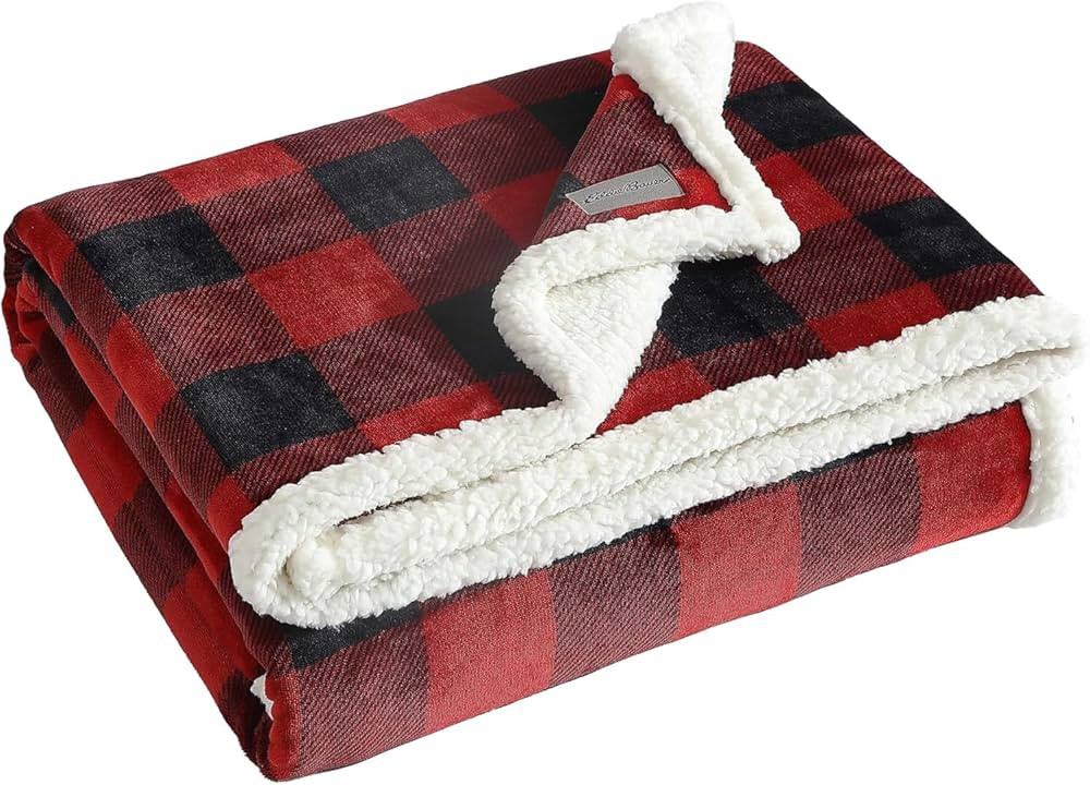 Eddie Bauer Reversible Buffalo Plaid Throw Blanket | Amazon (US)