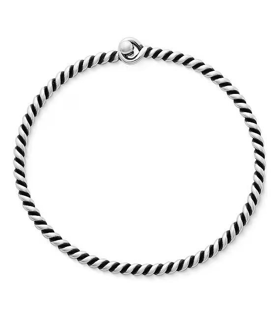 Sterling Silver Twisted Wire Hook-On Bracelet | Dillards