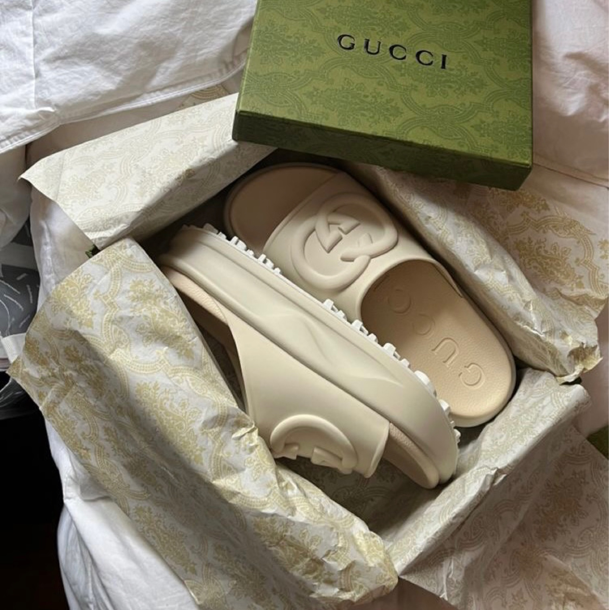 GUCCI SLIDERS with GG logo✨
Chunky dad Sandals, summer, holiday, vacation, off white, flat, poolside, dubai, Ibiza 

#LTKshoecrush #LTKstyletip #LTKSeasonal