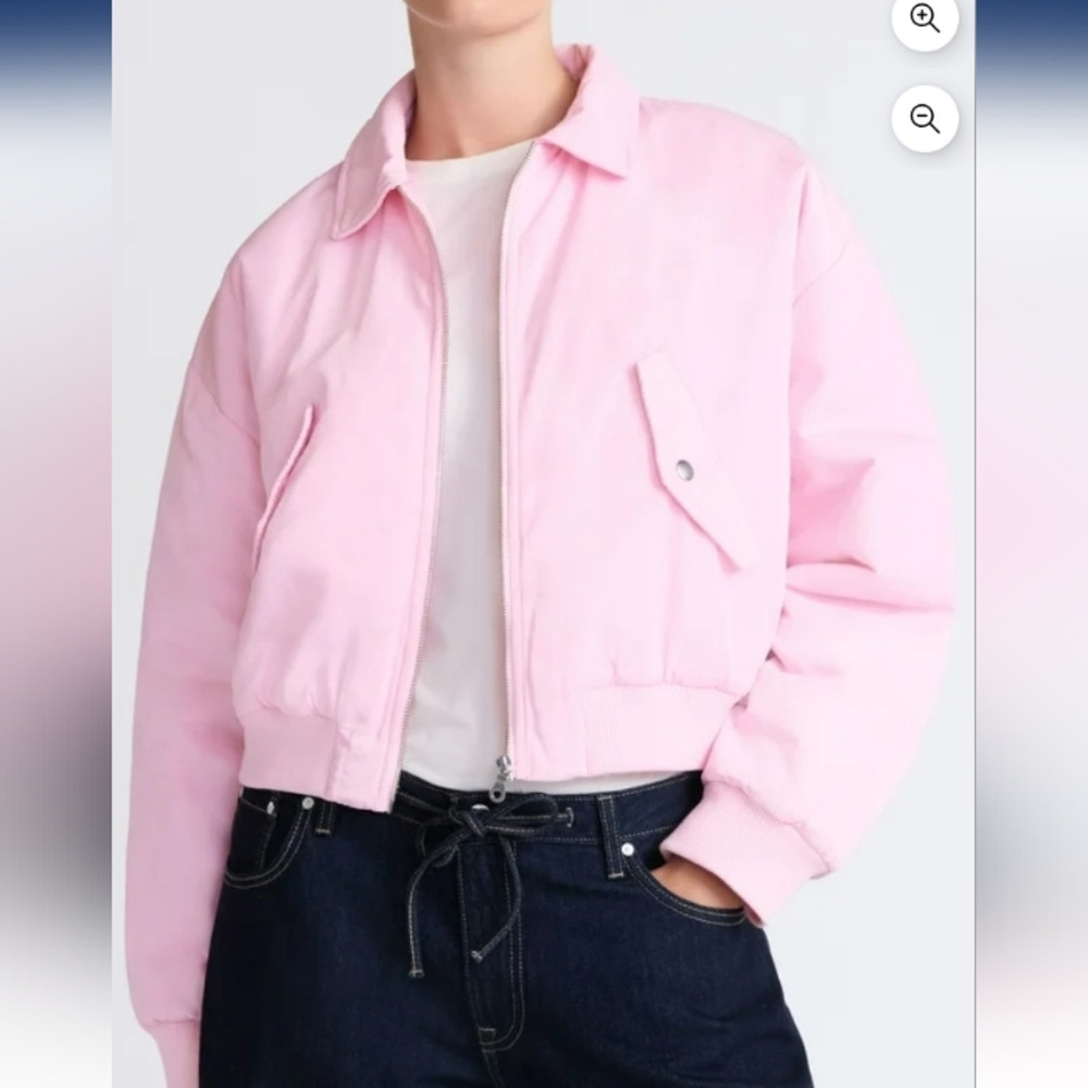 Women's Scoop Brand Cropped Bomber Jacket   Size XS (0-2)   NWT   Amethyst Pink | Poshmark