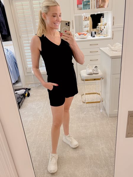 You’ll live in this Amazon romper! It has pockets, drawstring waist and the length is great for wearing with kids. I sometimes wear it as a pool cover up. You can wear a bra with it and it’s a great summer staple with a better price! Also I love Hokas - plenty of support for plantar fasciiitis - especially if you’re a runner!

#LTKFindsUnder50 #LTKOver40 #LTKActive