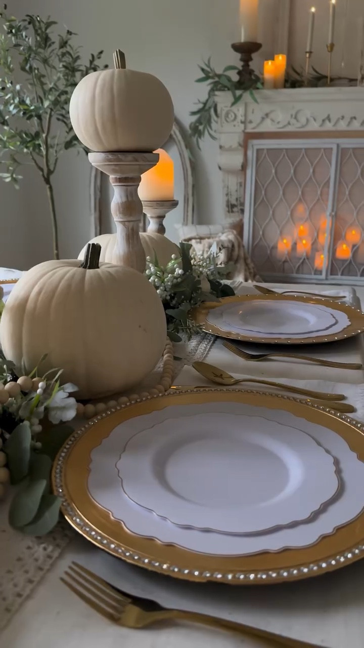 Wondering how you can have a gorgeous table, but use disposable dishware so you’re not spending all day cleaning after dinner instead of enjoying your family & friends? We came across these Amazon plates at a recent wedding and thought they were perfect with our gold chargers giving us an ornate, farmhouse friendly look. They also used gold disposable utensils at the wedding, though ours are real from @walmart. We hope this simple look inspires you to decorate with function & style this Thanksgiving. 🧡

P.S. Another trick for easy cleanup is using crockpot liners. If you haven’t already been using these all year round, you’re missing out! 

Comment “me” for Amazon links! 

#thanksgivingtable #thanksgivingdinner #thanksgivingdecor #thanksgivingtabledecor #thanksgivingdecorations #friendsgiving #friendsgivingdinner

#LTKHome #LTKHoliday #LTKSeasonal