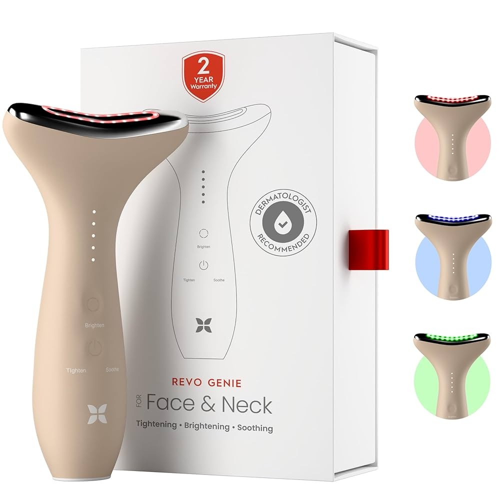 REVO Genie Beauty Device for Face and Neck with Powerful LEDs for Wrinkles, Elasticity, Puffiness... | Amazon (US)