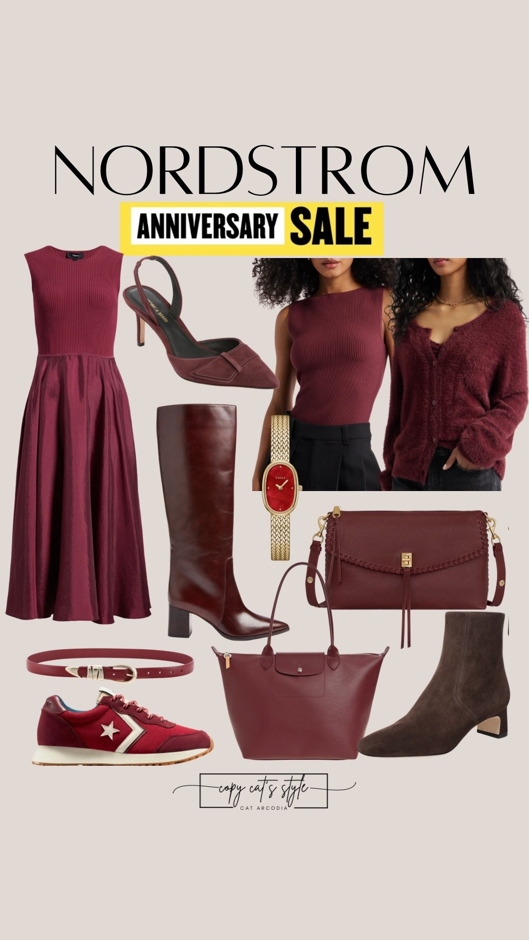 Nordstrom Anniversary Sale! Shop my favorite fashion finds. Nordstrom burgundy  colored fashion trend. Nordstrom boots, tops, sweaters, dresses, bags, and more 

#LTKSaleAlert #LTKStyleTip #LTKShoeCrush