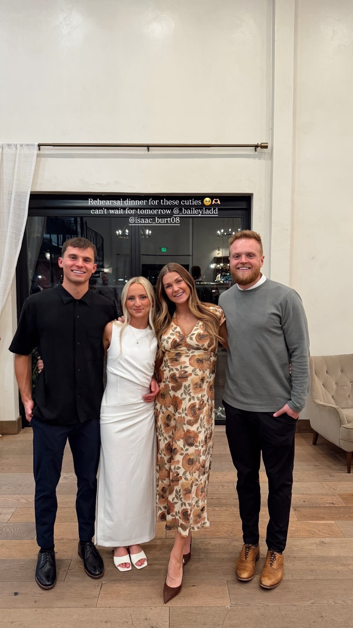 Rehearsal dinner for these cuties 🥹🫶🏻 can't wait for tomorrow @_baileyladd @isaac_burt08

#LTKBump #LTKootd #LTKWedding