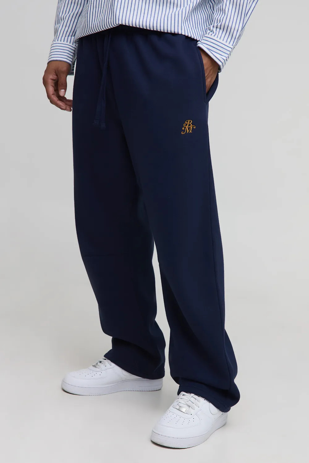 Baggy BM Scroll Barrel Fit Joggers | BoohooMAN AU