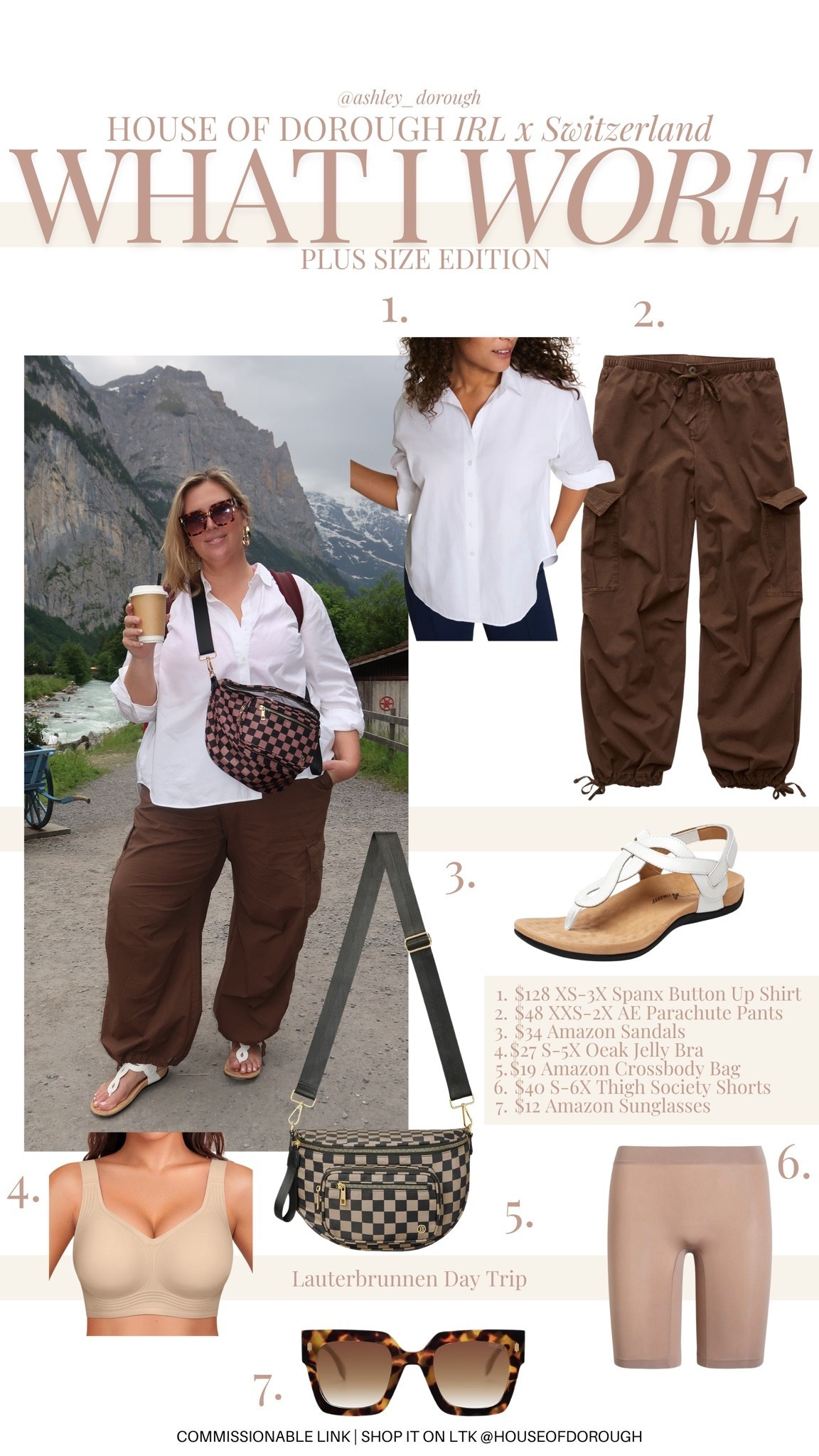 Exploring Lauterbrunnen! Top is a 2X and pants are XXL. Plus size, outfit inspo, casual outfit, mom life, apron belly, summer fashion

#LTKSeasonal #LTKMidsize #LTKPlusSize
