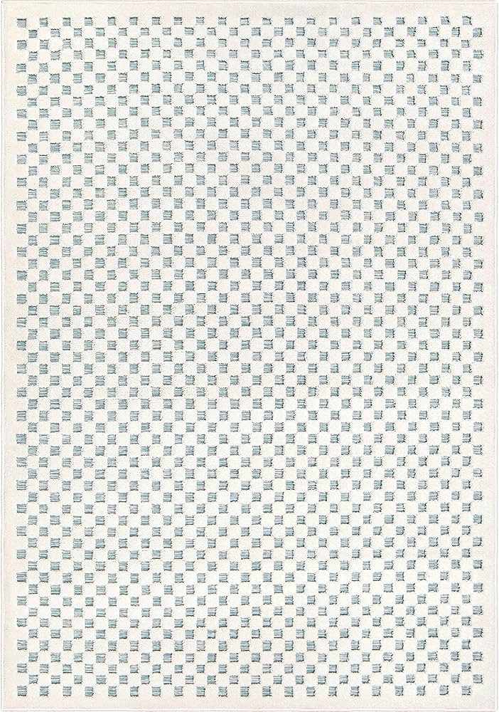 Simply Southern Cottage Lecompte Area Rug, 9' x 12', Light Blue | Amazon (US)